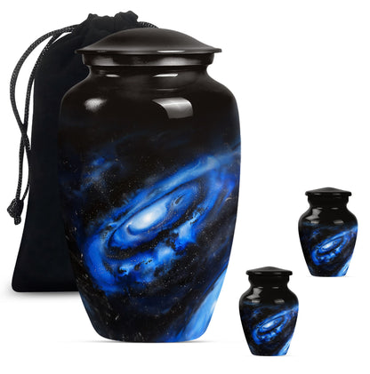 Classic Galaxy Urn Purple Meadow theme for women's ashes.