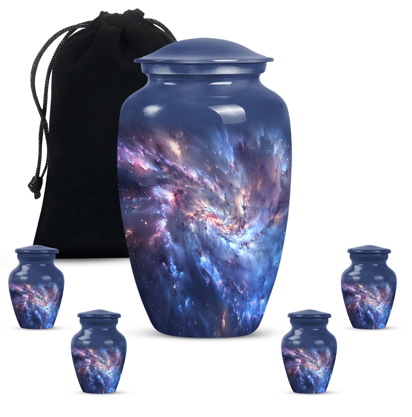 Personalized Galaxy Cremation Urn for Men - 10-inch, 200 cu in - Yatskia