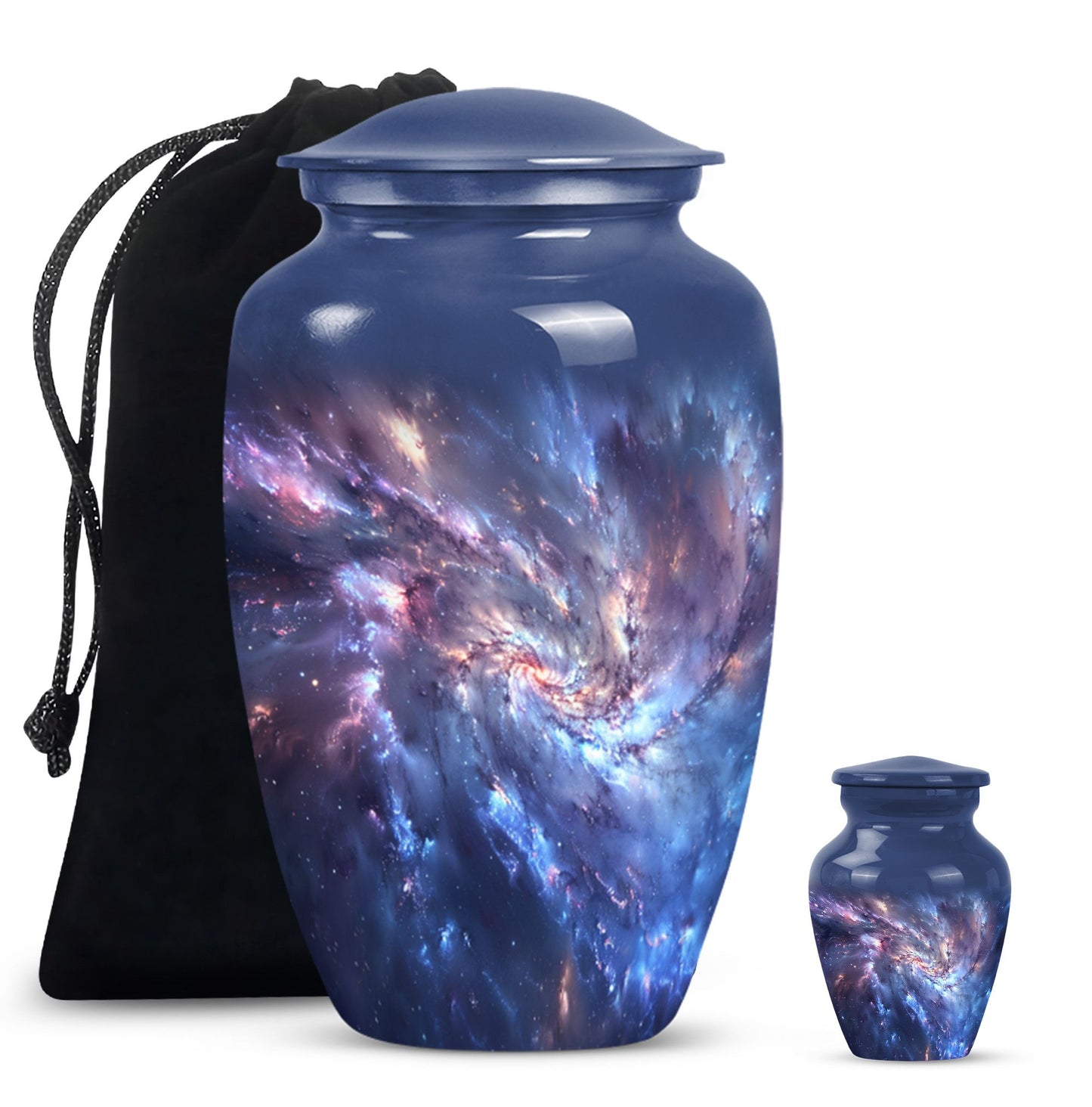 Personalized Galaxy Cremation Urn for Men - 10-inch, 200 cu in - Yatskia
