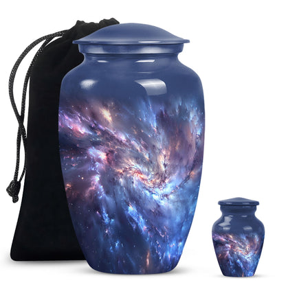 Personalized Galaxy Cremation Urn for Men - 10-inch, 200 cu in - Yatskia