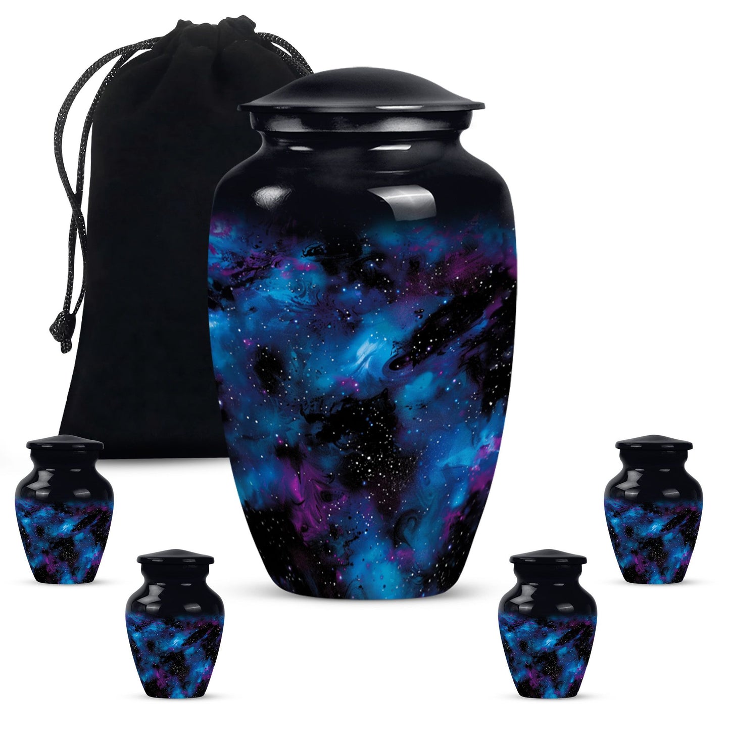 Personalized Galaxy Cremation Urn for Loved One - 10-inch, 200 cu in - Yatskia