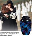 10-inch glaaxy urn, classic design in Purple Meadow theme.