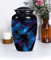 10-inch glaaxy urn, classic design in Purple Meadow theme.