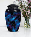 10-inch glaaxy urn, classic design in Purple Meadow theme.