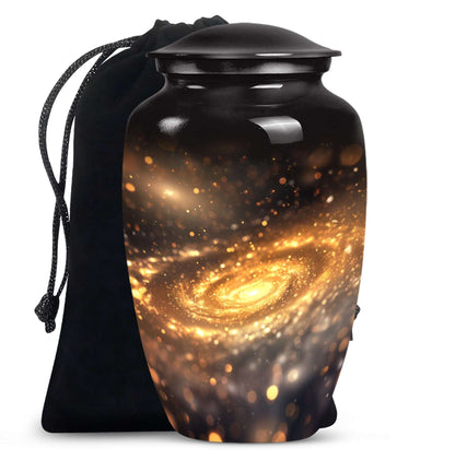 Beautiful Galaxy Decorative Funeral Urn - Burial Urns For Adult Human Ashes