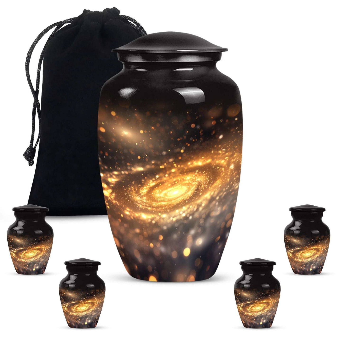 Beautiful Galaxy Decorative Funeral Urn - Burial Urns For Adult Human Ashes