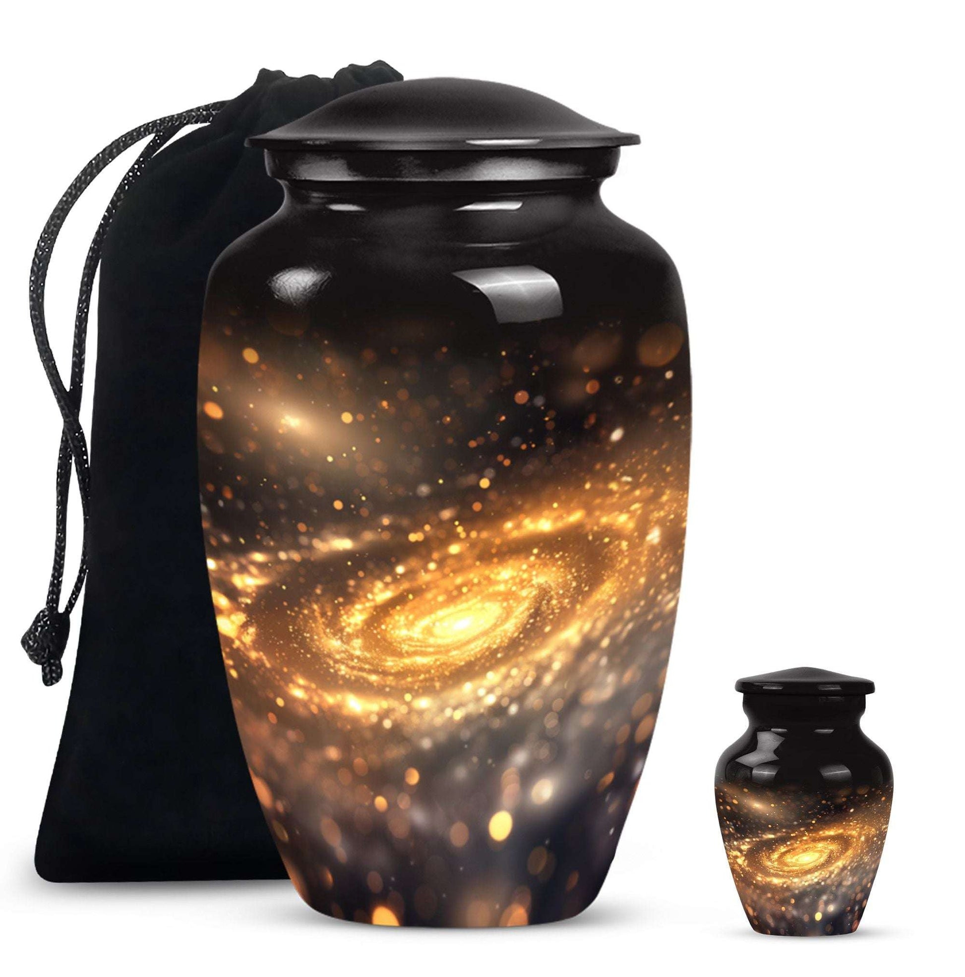 Beautiful Galaxy Decorative Funeral Urn - Burial Urns For Adult Human Ashes