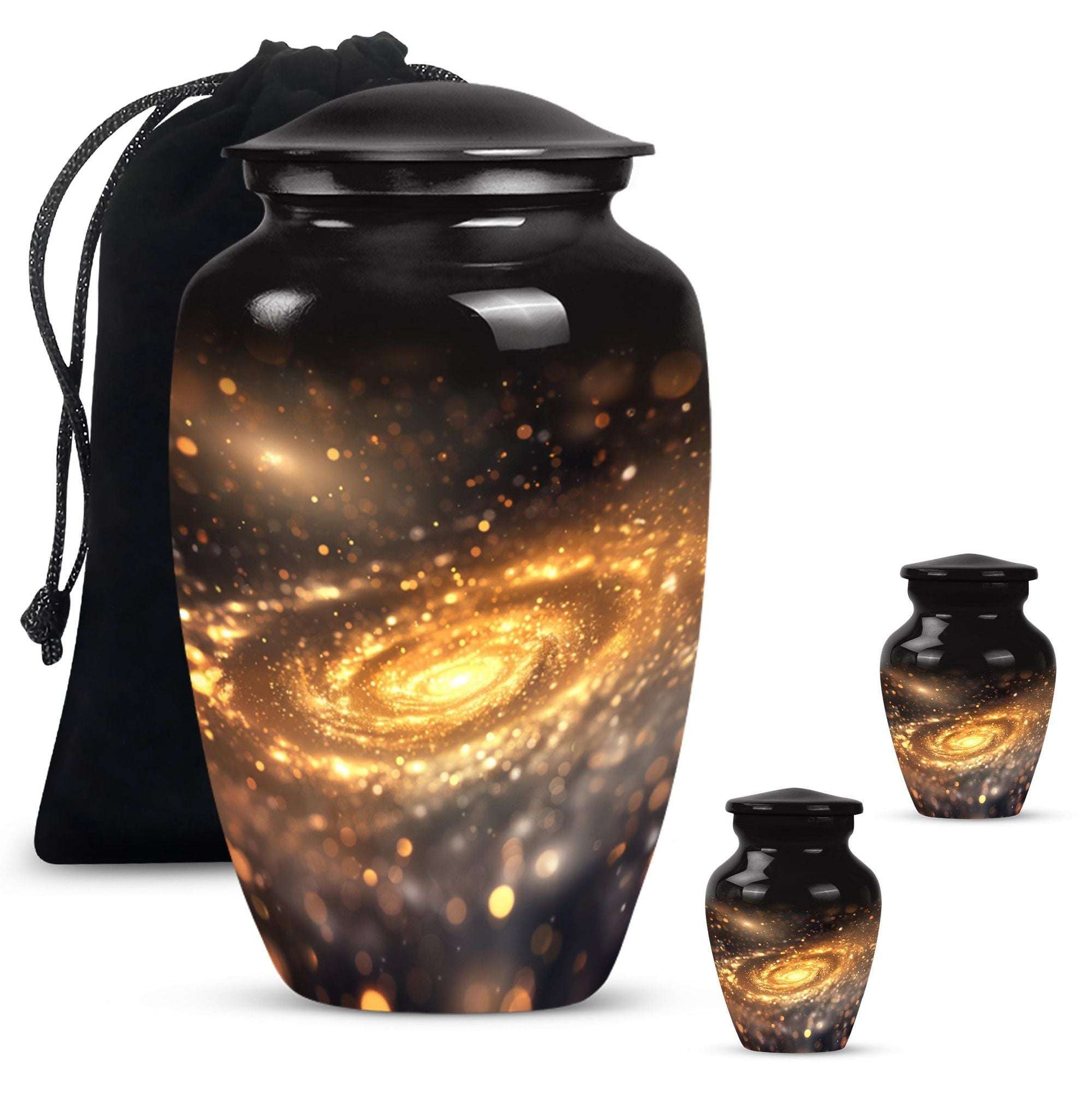 Beautiful Galaxy Decorative Funeral Urn - Burial Urns For Adult Human Ashes