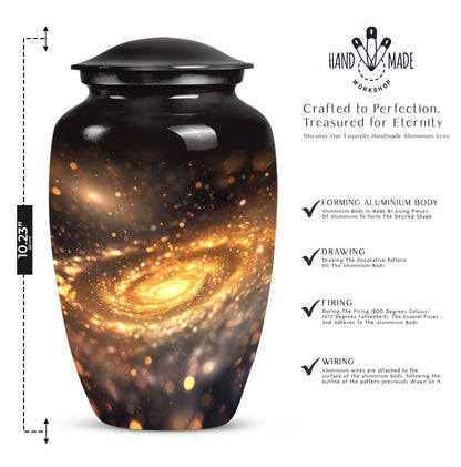 10 inch classic galaxy urn in purple meadow 
