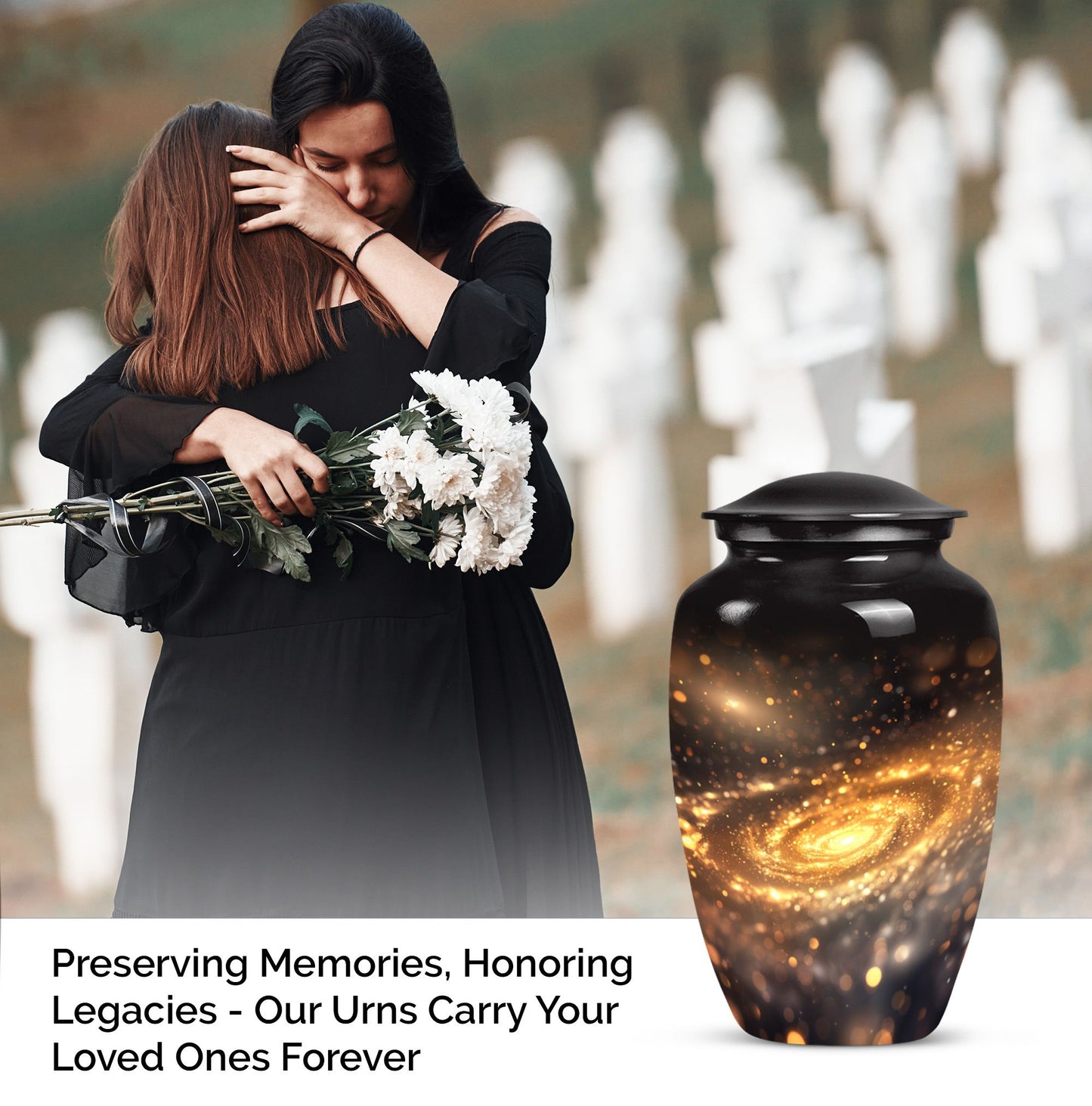 10 inch classic galaxy urn in purple meadow 