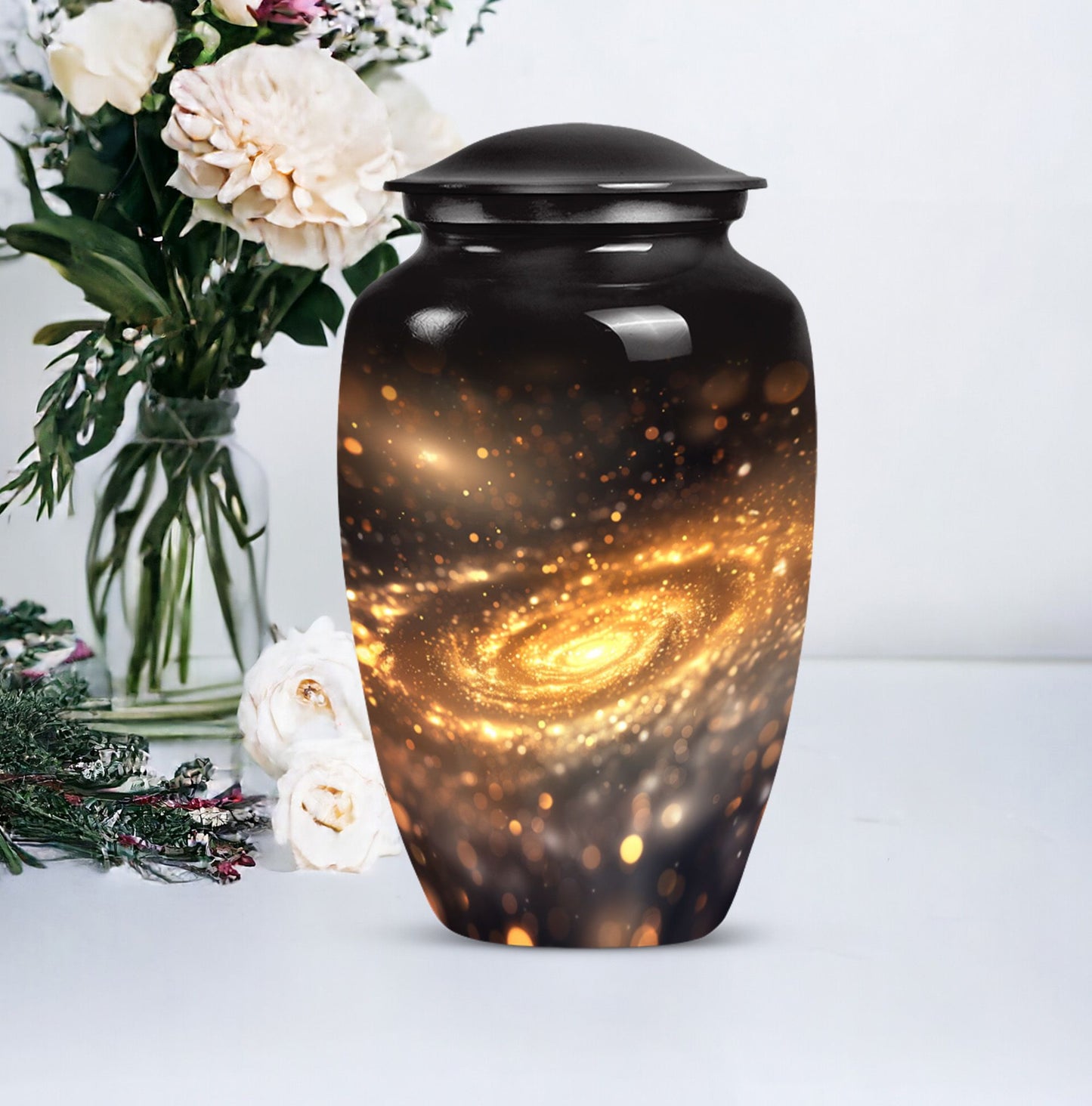 10 inch classic galaxy urn in purple meadow 