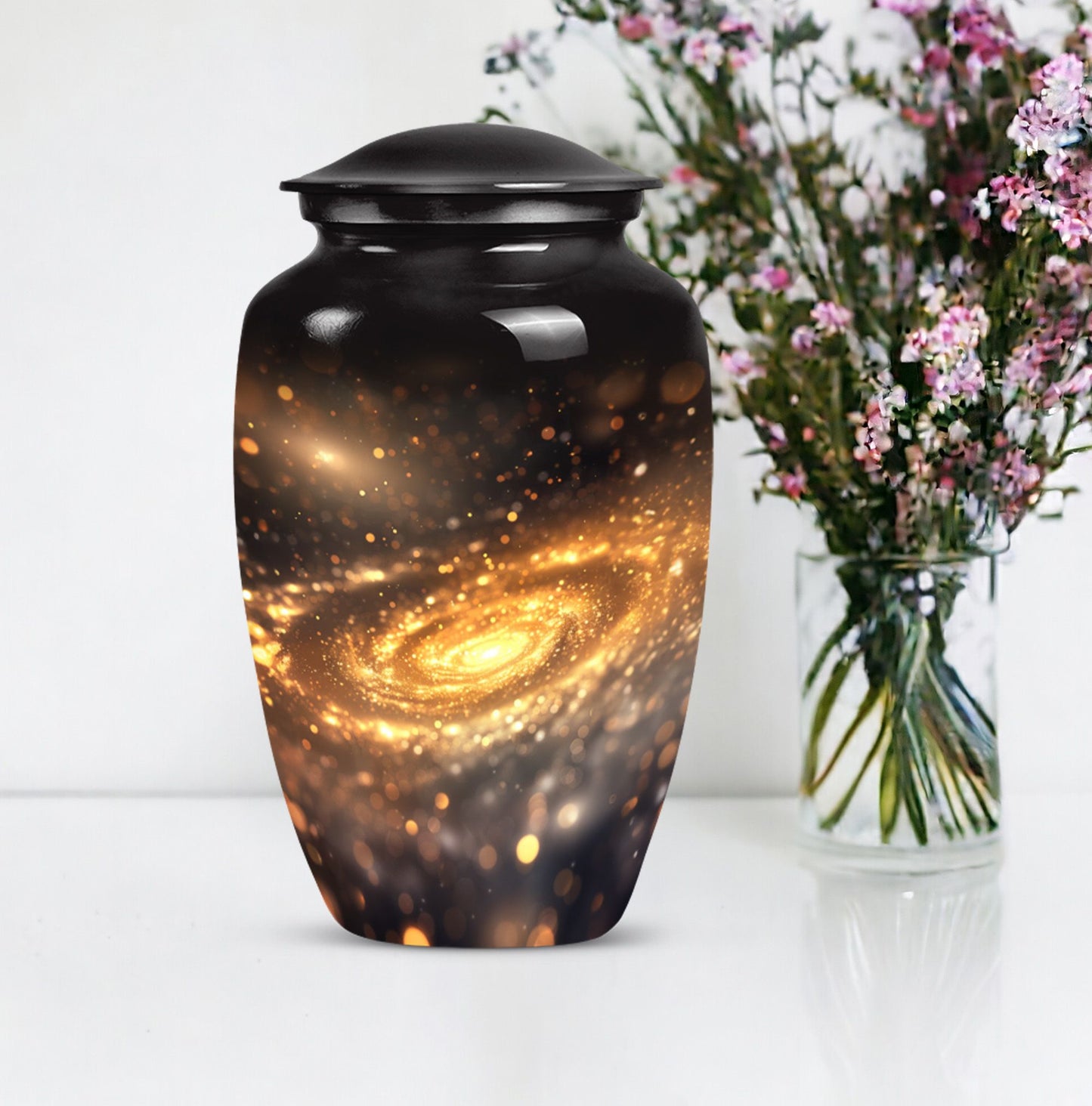 10 inch classic galaxy urn in purple meadow 