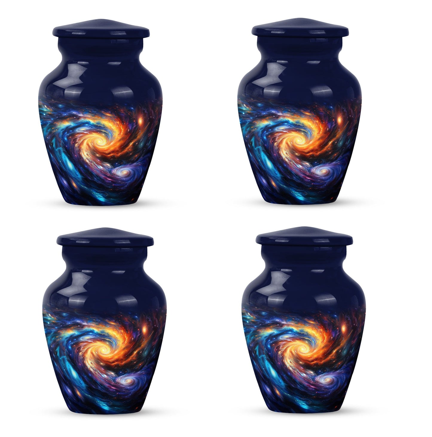 Personalized Galaxy Keepsake Urn for Loved One - 10-inch, 200 cu in - Yatskia
