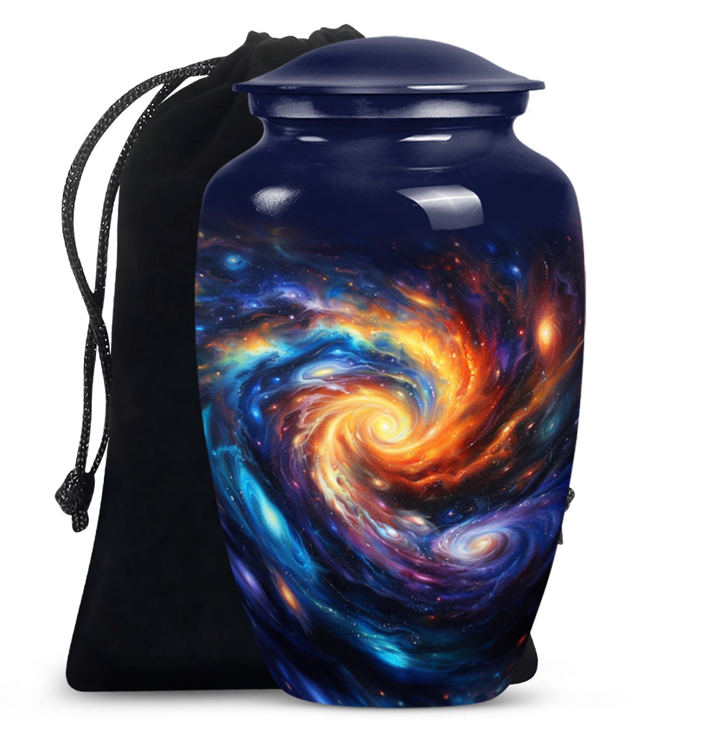 Personalized Galaxy Keepsake Urn for Loved One - 10-inch, 200 cu in - Yatskia
