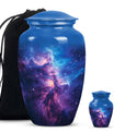 Galaxy Theme Large Urn With 1 Keepsake Urn