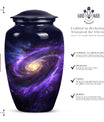 Classic 10-inch Galaxy Urn in Purple Meadow theme for ash