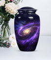 Classic 10-inch Galaxy Urn in Purple Meadow theme for ash
