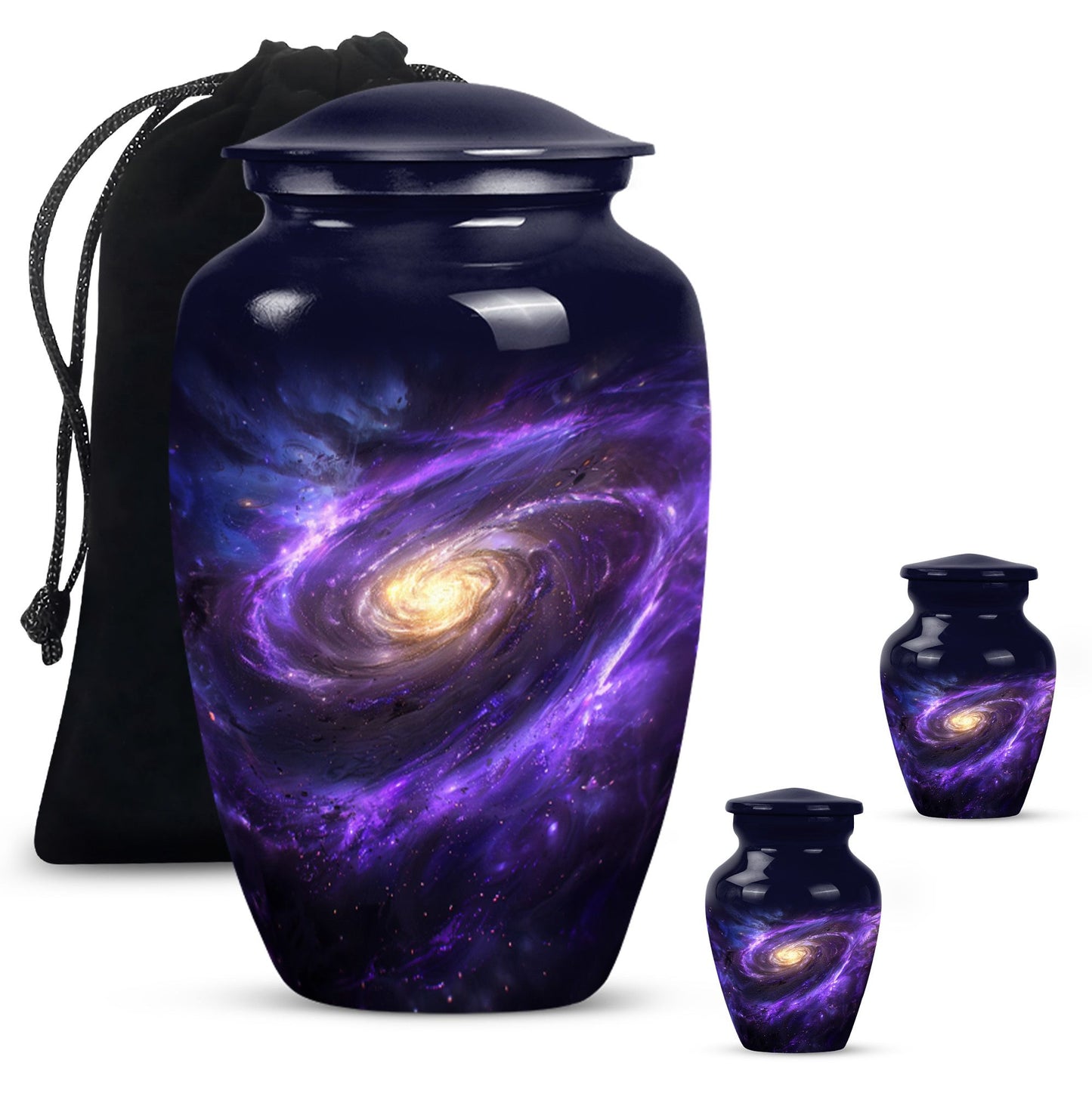 Galaxy Theme Large Urn With 2 Keepsake Urn