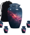 Galaxy Theme Large Urn With 4 Keepsake Urn