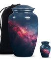 Galaxy Theme Large Urn With 1 Keepsake Urn