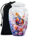 Purple Meadow themed classic butterfly urn for cremation