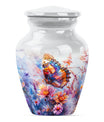 Purple Meadow themed classic butterfly urn for cremation
