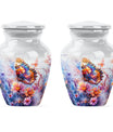 Purple Meadow themed classic butterfly urn for cremation