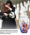 Purple Meadow themed classic butterfly urn for cremation