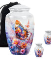 Purple Meadow themed classic butterfly urn for cremation