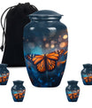 10-inch classic butterfly urn with wolf 