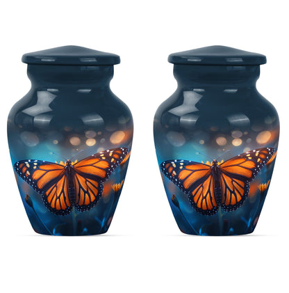 10-inch classic butterfly urn with wolf 