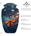10-inch classic butterfly urn with wolf 