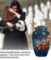 10-inch classic butterfly urn with wolf 