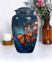 10-inch classic butterfly urn with wolf 