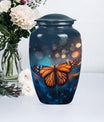 10-inch classic butterfly urn with wolf 
