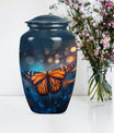 10-inch classic butterfly urn with wolf 