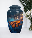 10-inch classic butterfly urn with wolf 