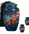 10-inch classic butterfly urn with wolf 