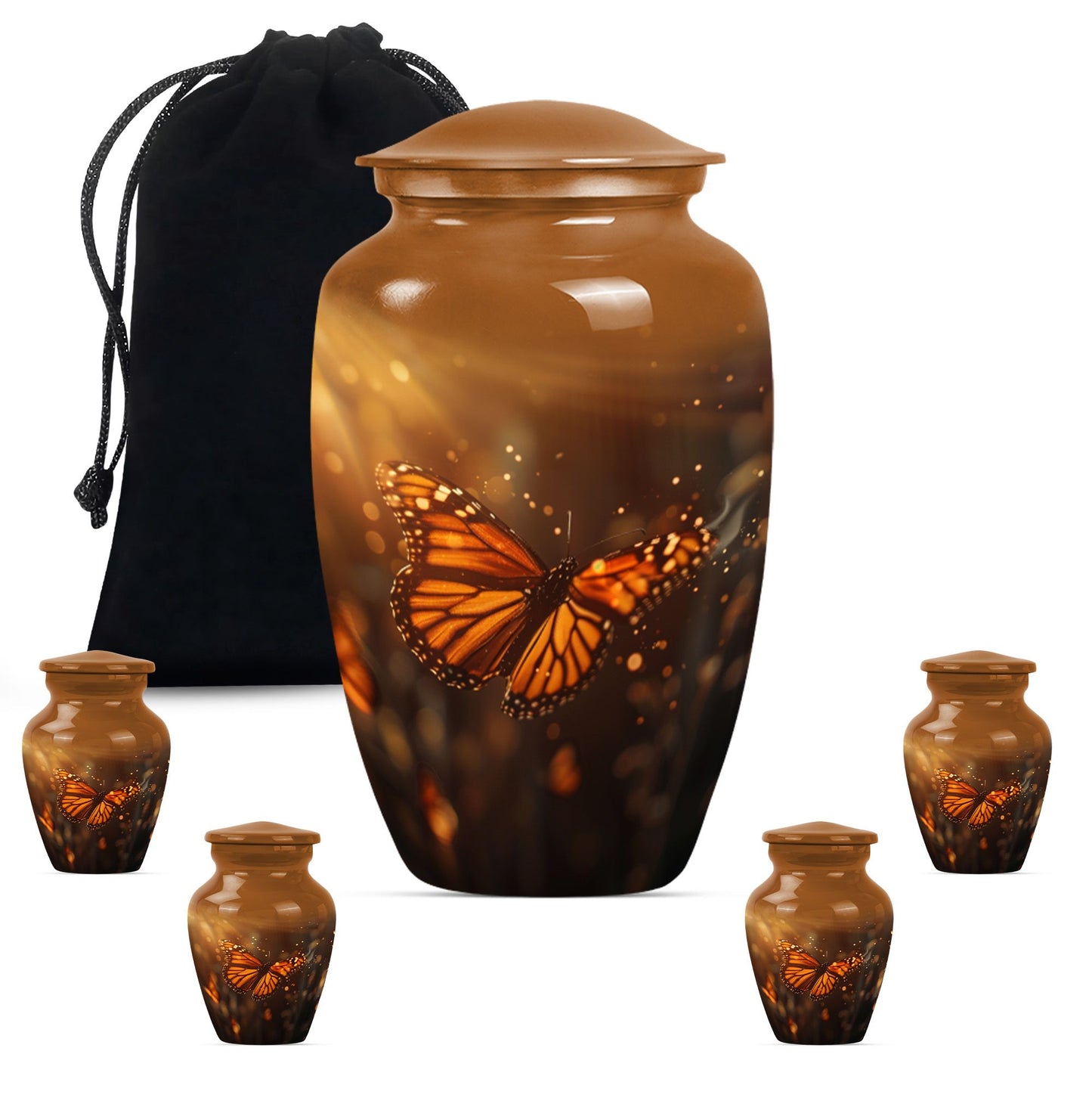 butterfly burial large urn