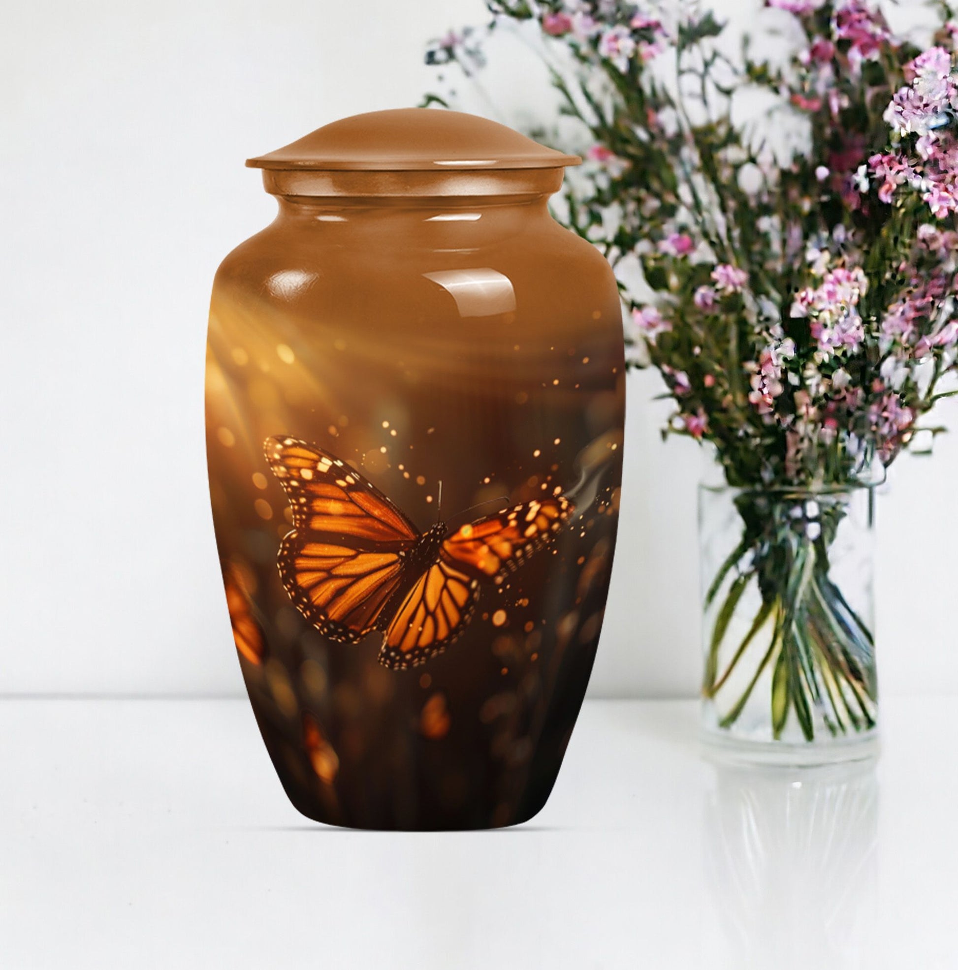 butterfly burial large urn
