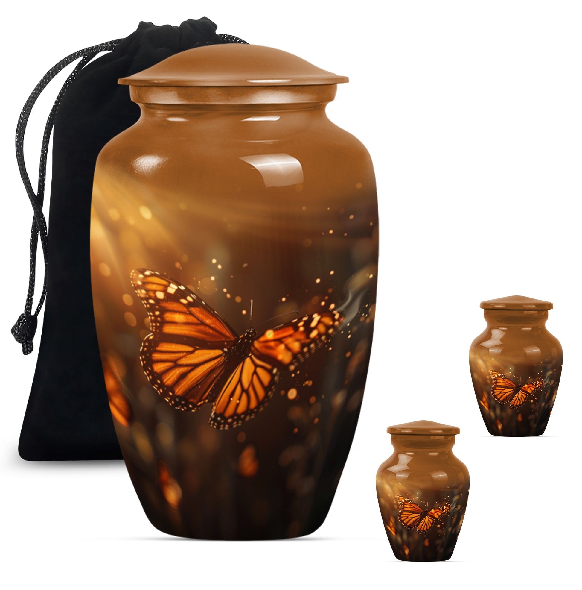 butterfly burial large urn