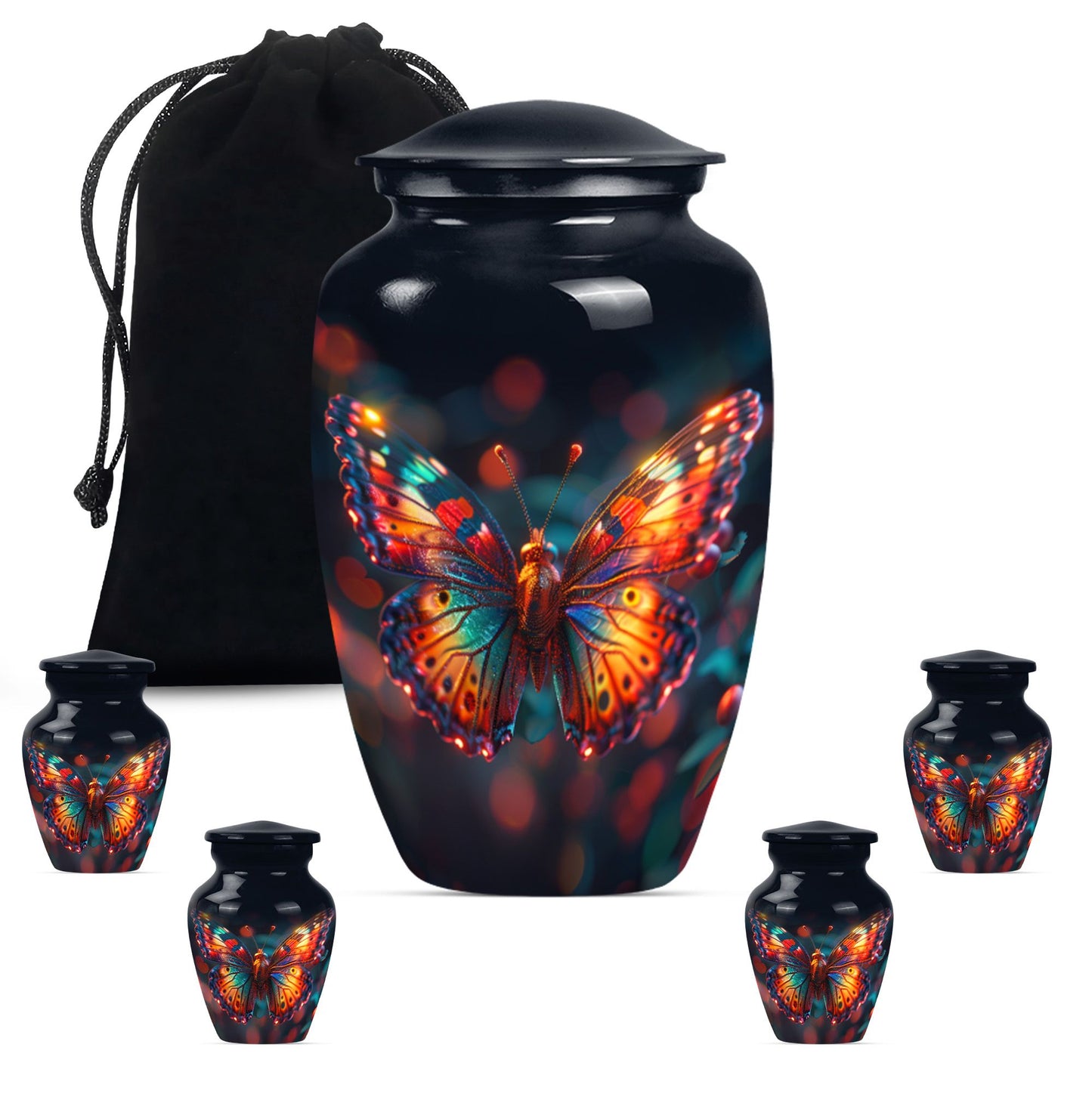 butterfly urn for adult female ashes.