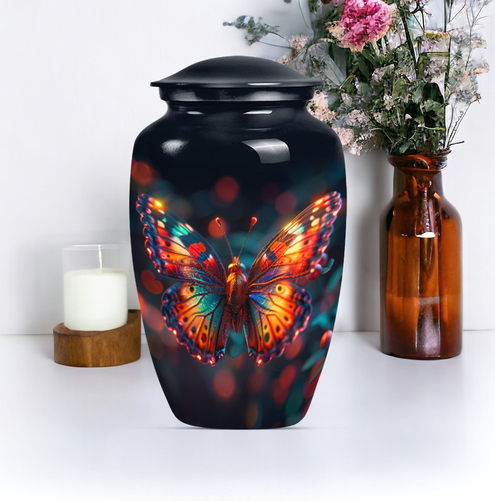 butterfly urn for adult female ashes.