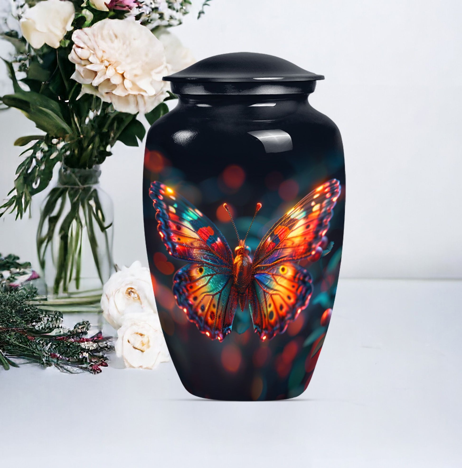 butterfly urn for adult female ashes.