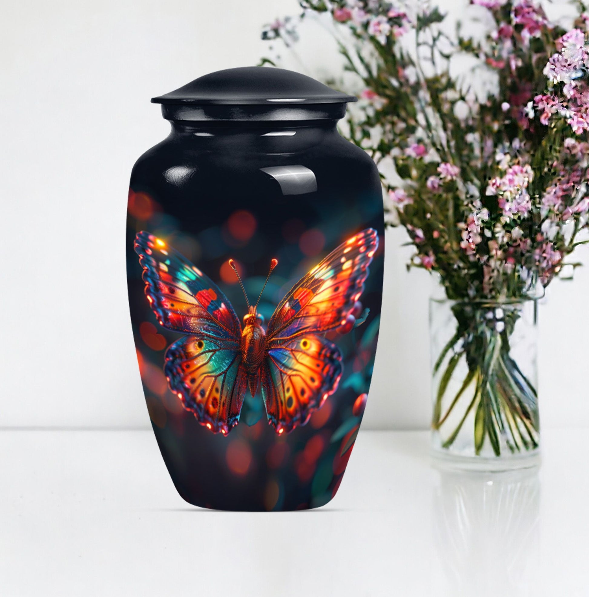 butterfly urn for adult female ashes.