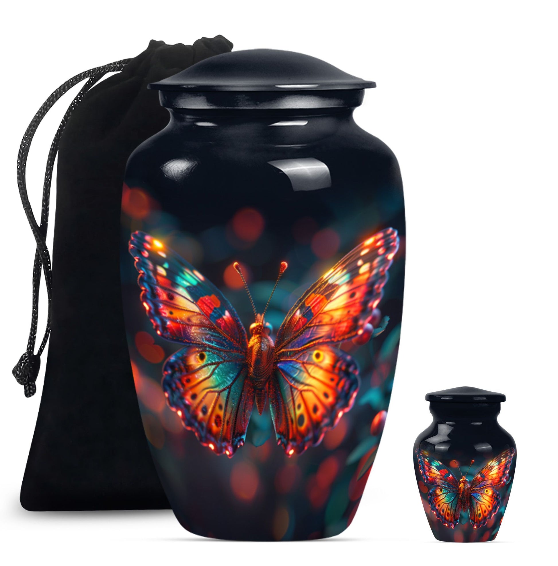 butterfly urn for adult female ashes.