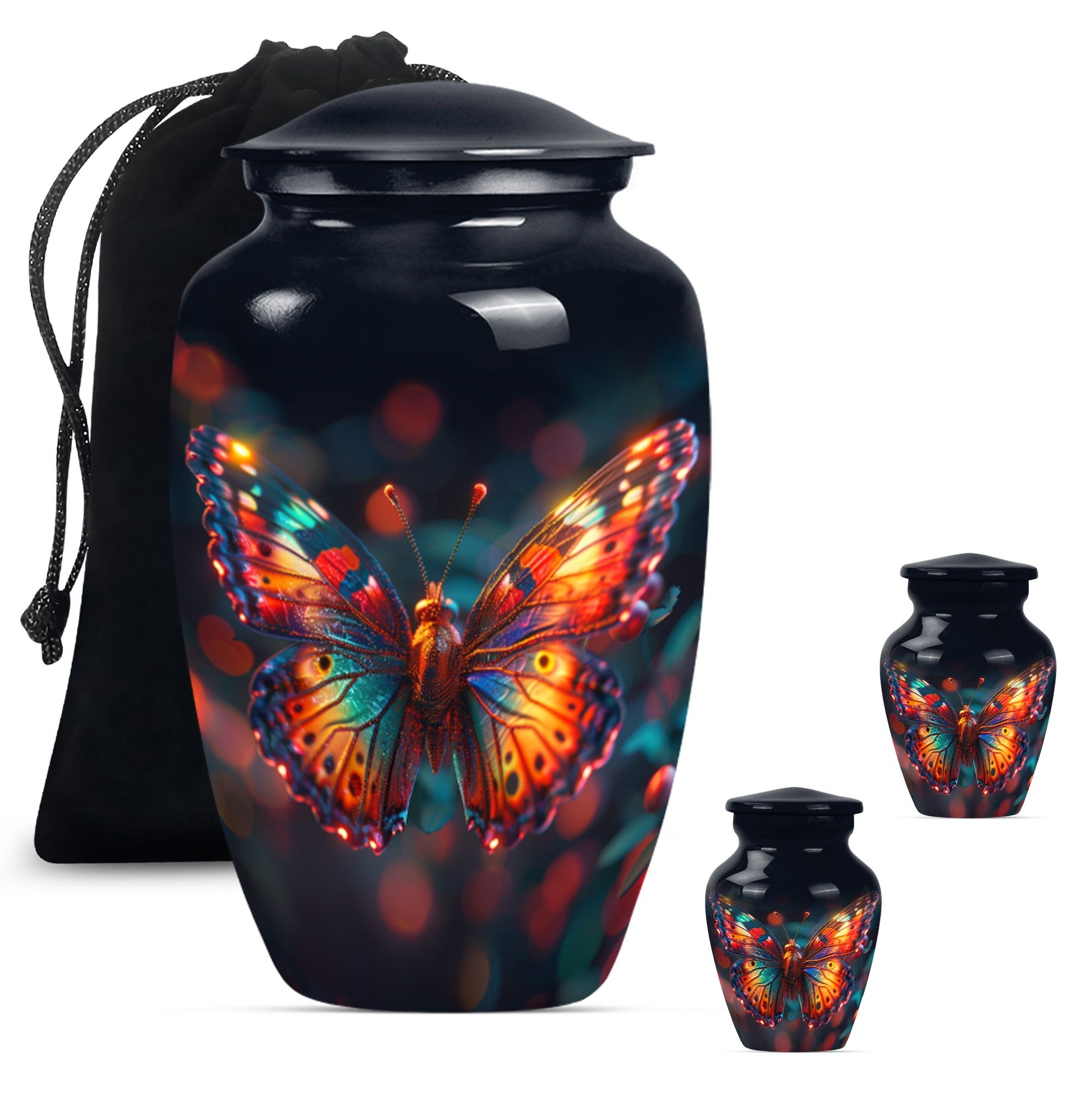 butterfly urn for adult female ashes.