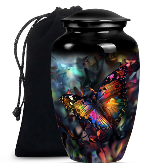 urn with wolf howling 