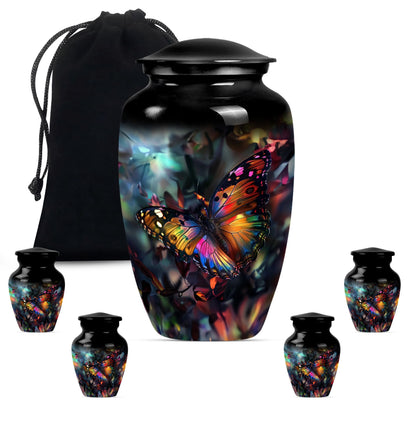 urn with wolf howling 