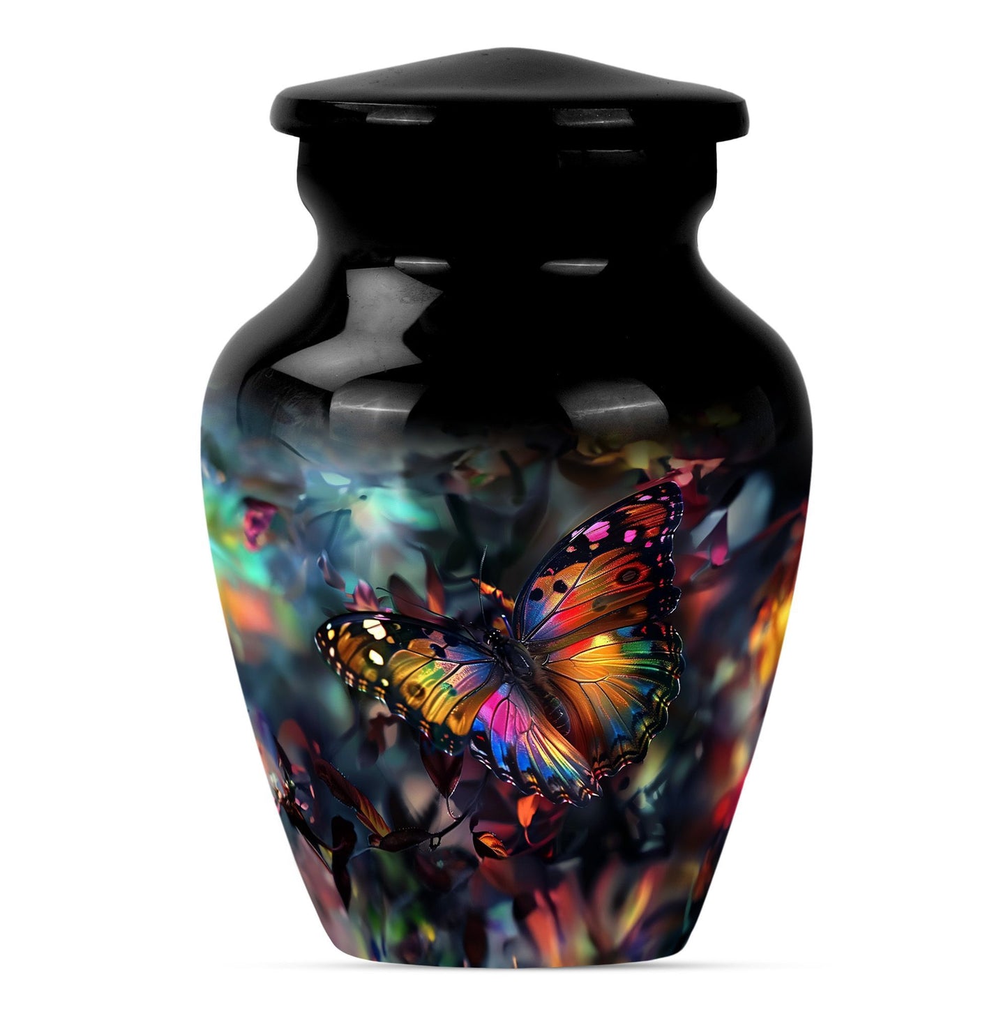 urn with wolf howling 